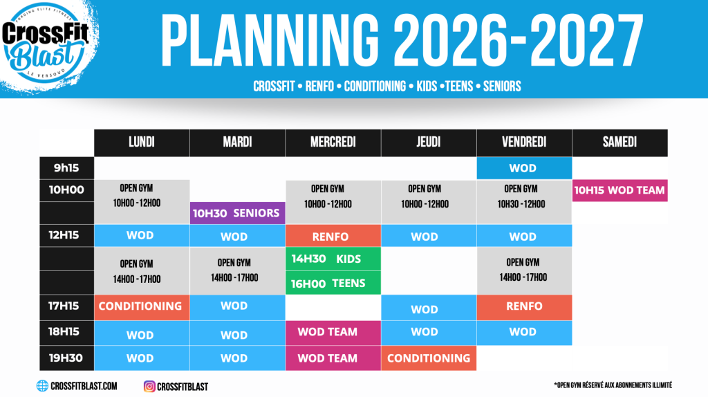 Planning 2026-2027 - CF Blast